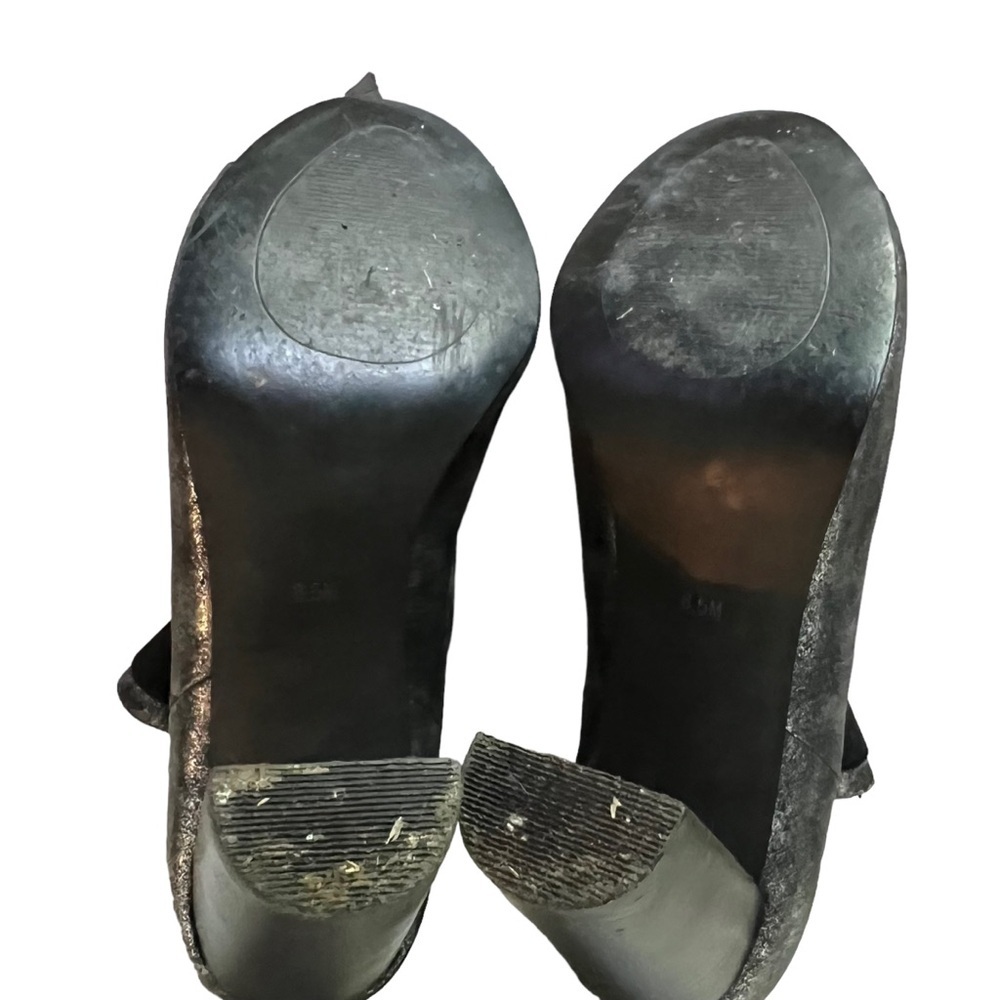 Kaari Blue Womens Ankle Booties Metallic Pewter Open Toe Cutout Block Heel 8.5 - Picture 8 of 8